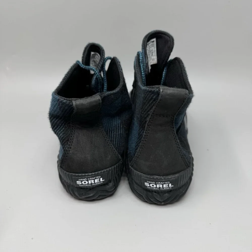 Sorel Womens Out N About Plus Duck Boots Size 8 Black Teal Plaid Waterproof